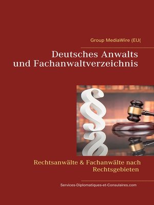 cover image of Deutsches Anwalts und Fachanwaltverzeichnis